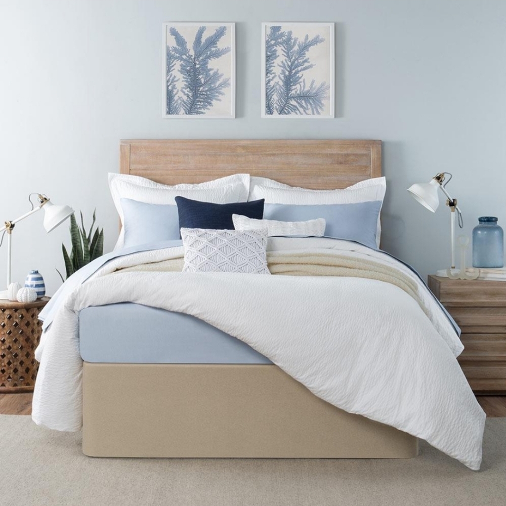 circa bed wrap / bed skirt King  - Rice Paper